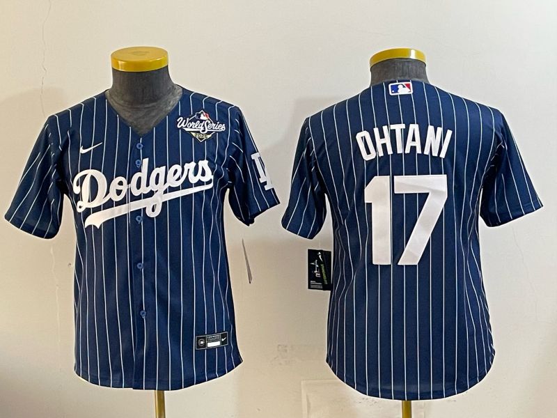 Youth Nike 2026 Los Angeles Dodgers #17 Ohtani  Blue Stripe Game MLB Jersey 120817->youth mlb jersey->Youth Jersey